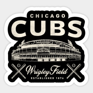 Cubs Wrigley Field 2 by Buck Tee Sticker